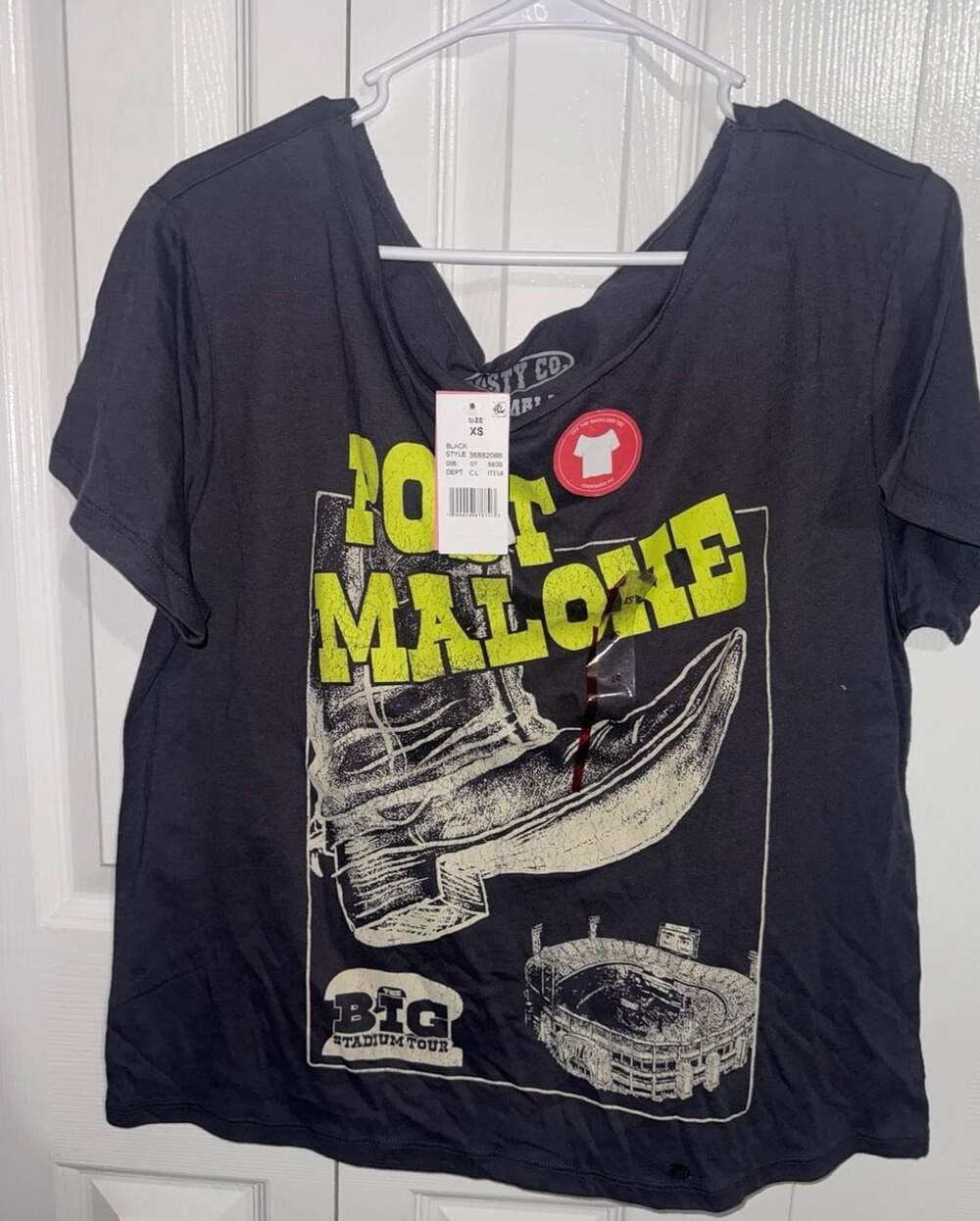 Post Malone The Big Stadium Tour Off The Shoulder Tee Size XS